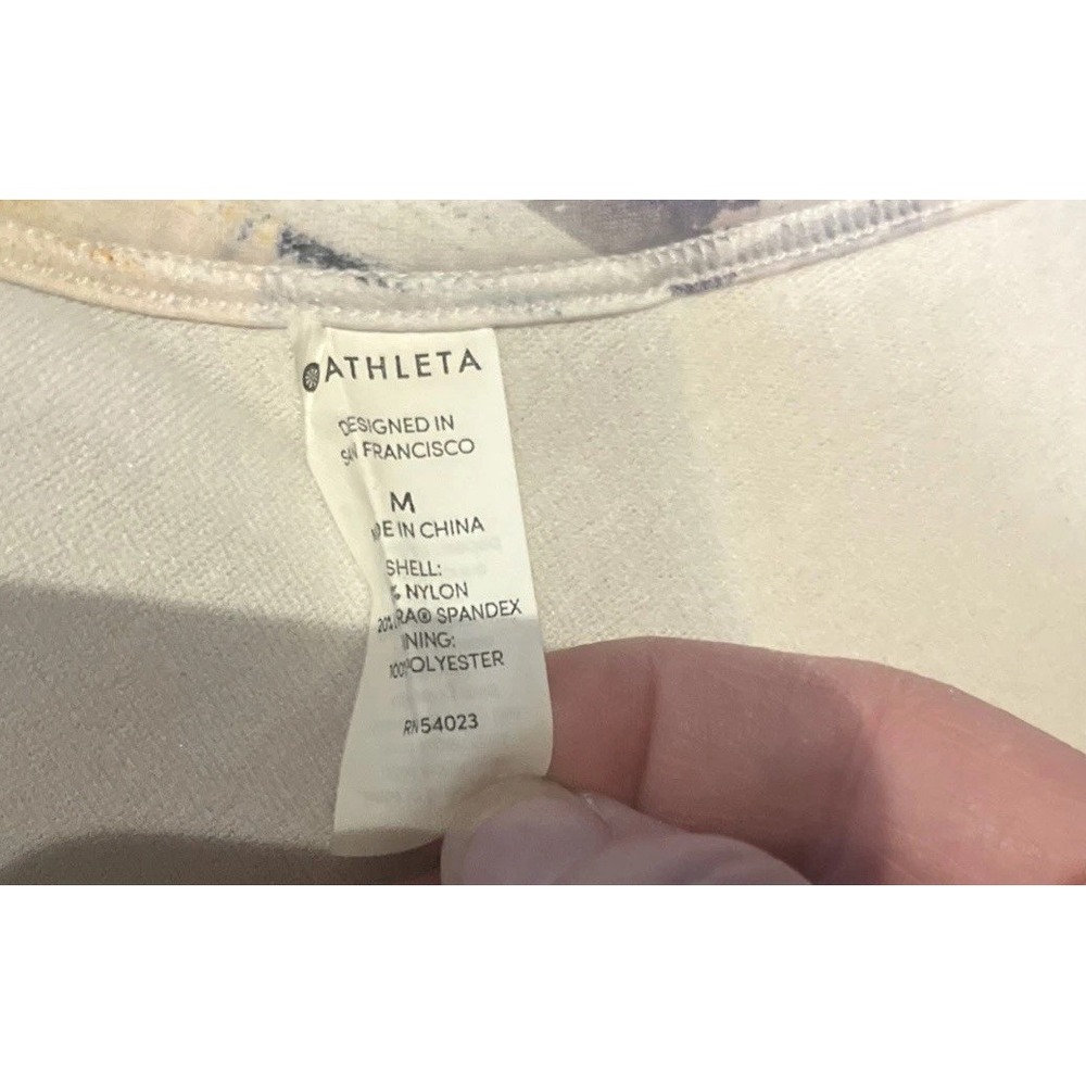 Athleta Abstract Graphic Print Bikini Padded Top Size Medium Blue & Pink - Picture 6 of 6